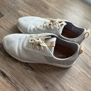 TOMS grey sneakers, size 8.5 only worn once.